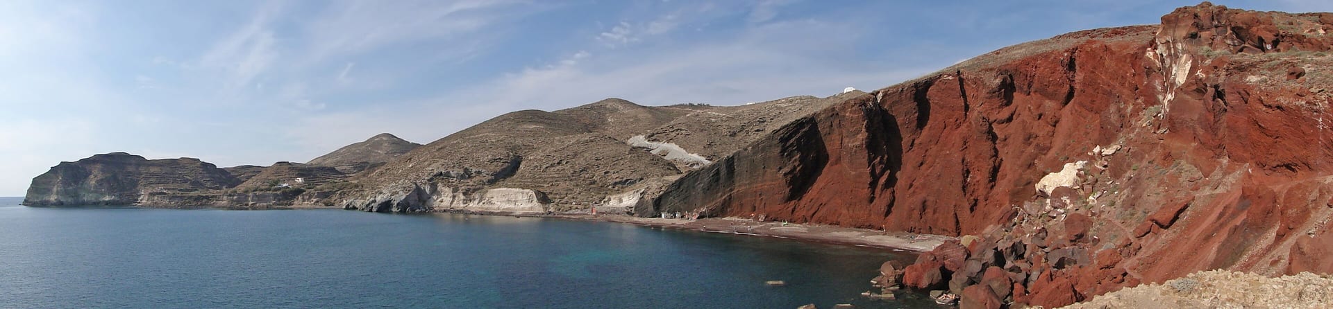 Santorini caldera cliffs and volcanic rim viewpoints